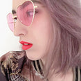 Rimless LOVE Heart Shaped Sunglasses