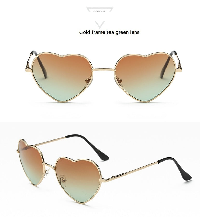 Rimless LOVE Heart Shaped Sunglasses