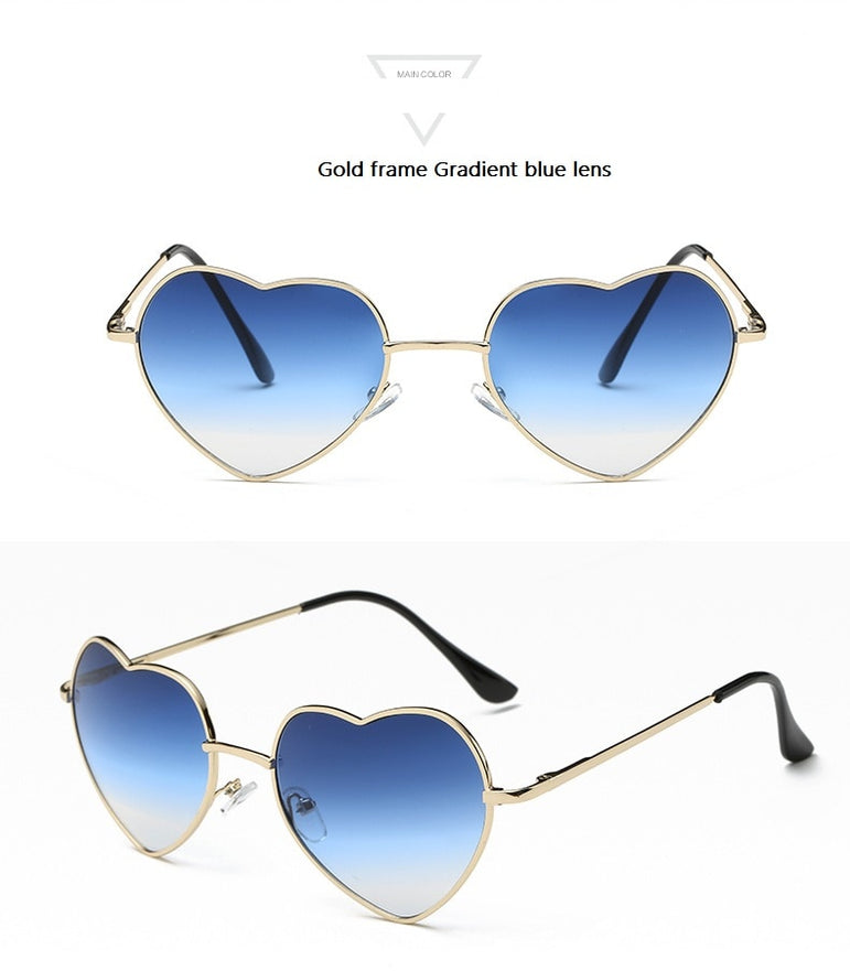 Rimless LOVE Heart Shaped Sunglasses