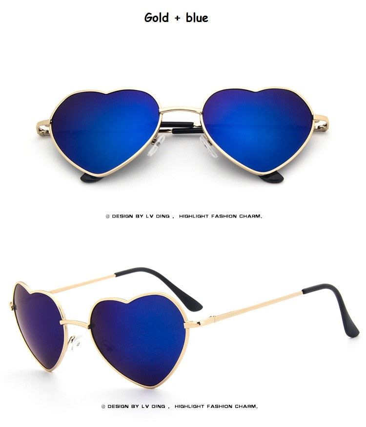 Rimless LOVE Heart Shaped Sunglasses