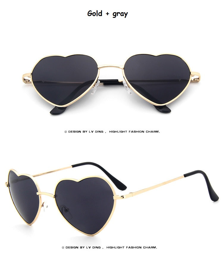 Rimless LOVE Heart Shaped Sunglasses