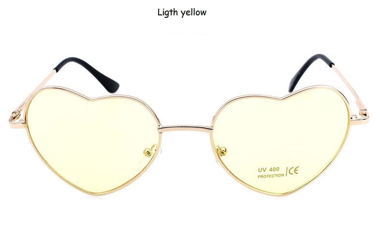 Rimless LOVE Heart Shaped Sunglasses