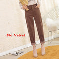 High Waist Corduroy Harem Pants