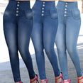 High Waist Women Jeans Elastic Pant