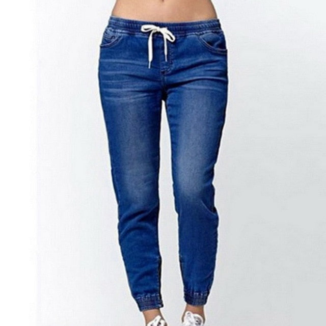 High Waist Women Jeans Elastic Pant