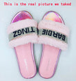 Fluffy Plush House Women Slippers