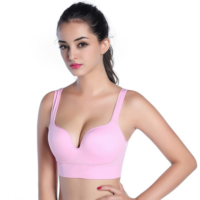 Push Up Racerback Seamless Women Sports Bra