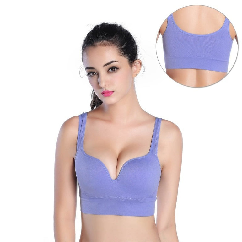 Push Up Racerback Seamless Women Sports Bra