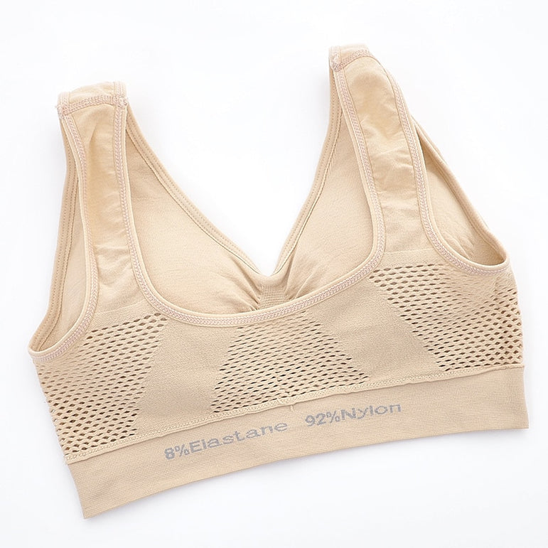 Hollow Out Padded Breathable Sports Bras