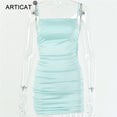 Backless Cross Bandage Strap Mini Dress