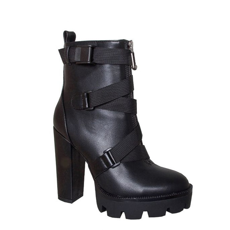 Thick Heel Platform Ankle Boots