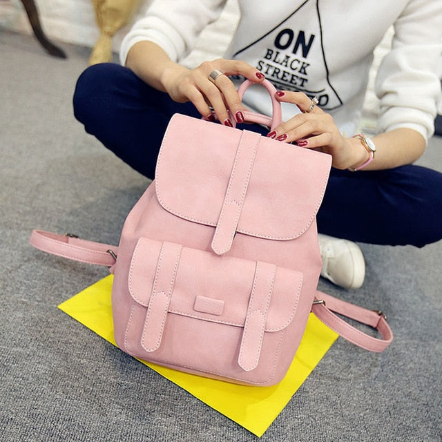 Leather Vintage Women Backpack