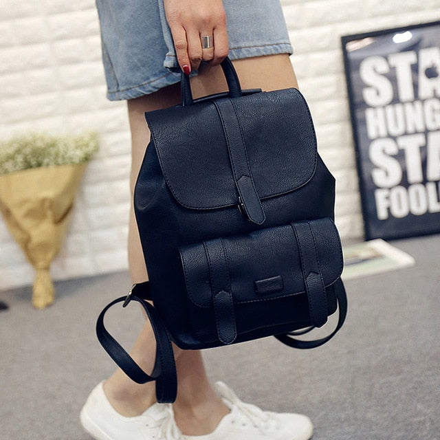 Leather Vintage Women Backpack