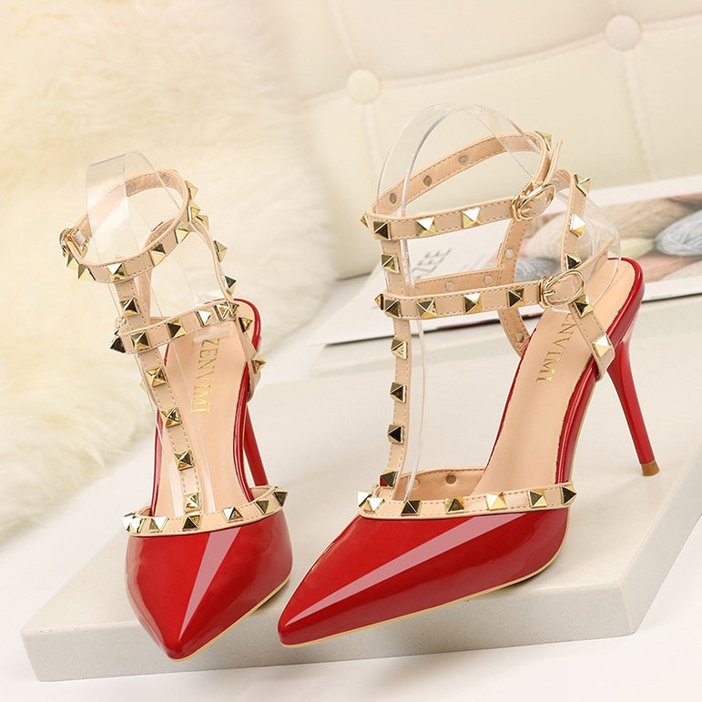 Luxury Rivet High Heels Pumps