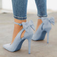 Pointed Toe Buckle Strap Butterfly Women High Heels