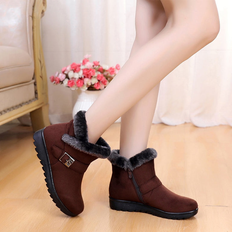 Fur Plush Warm Women Snow Boots