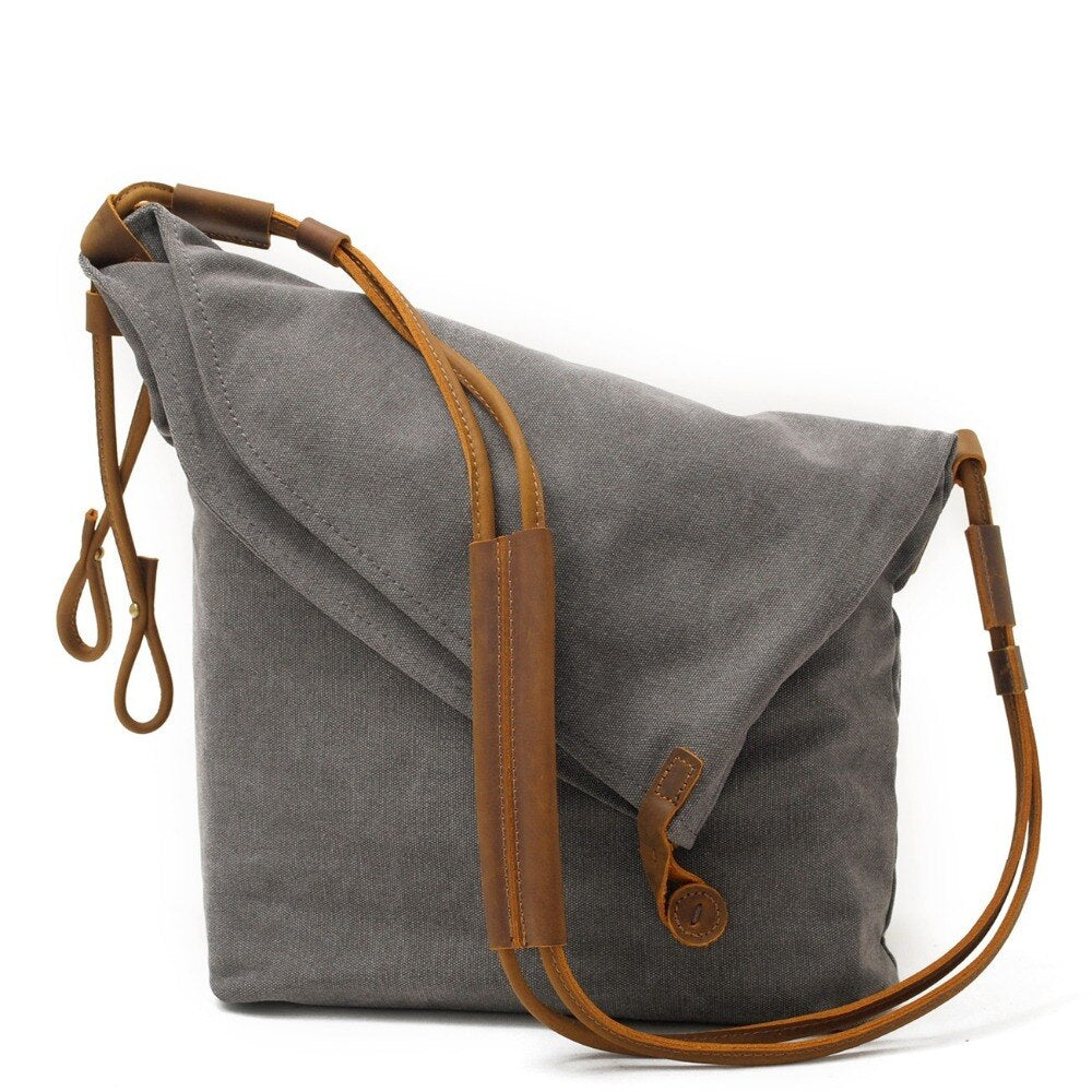 Leather Vintage Shoulder Women Messenger Canvas Bags