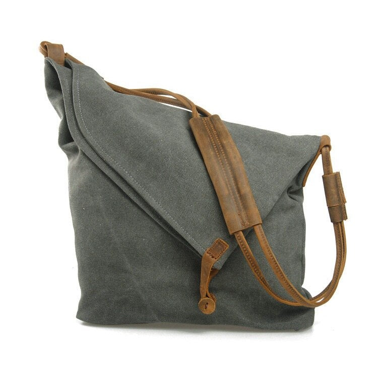 Leather Vintage Shoulder Women Messenger Canvas Bags