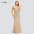 Short Sleeve Lace Appliques Evening Gowns Dress