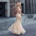 Short Sleeve Lace Appliques Evening Gowns Dress