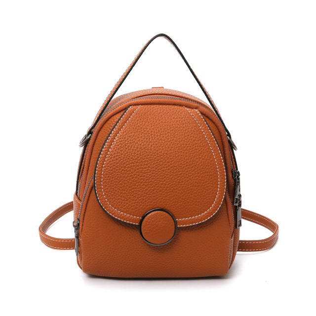 Leather Mini Soft Touch Multi Function Backpack