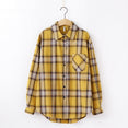 Long Sleeve Women Chic Oversized plaid Blouse