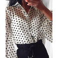 Mesh Shirt Vogue Women Polka Dot Retro Blouse