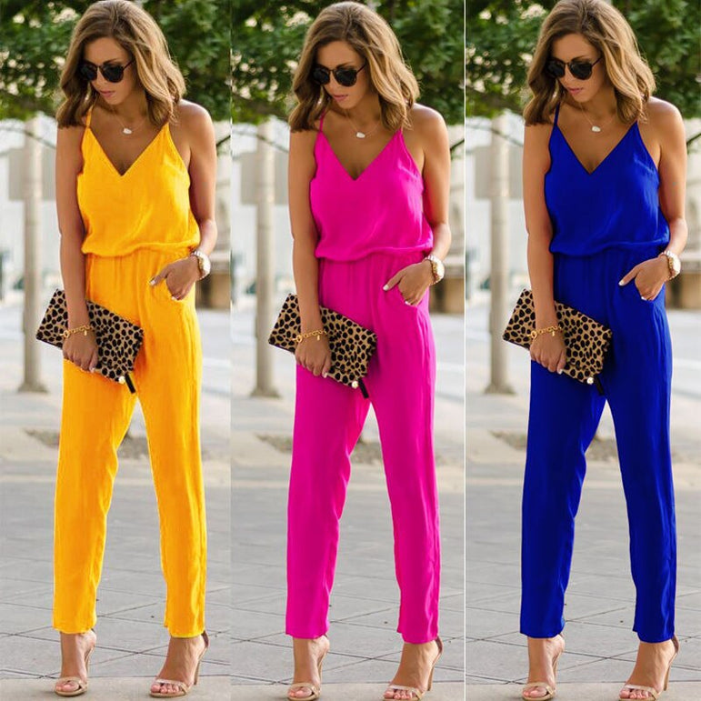 Casual Club Strap Bodycon Romper Jumpsuit