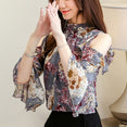 Ruffles Floral Chiffon Blouse