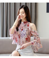 Ruffles Floral Chiffon Blouse