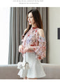 Ruffles Floral Chiffon Blouse