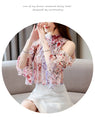 Ruffles Floral Chiffon Blouse