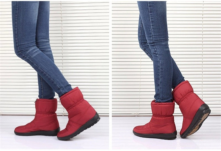 Waterproof Ladies Plush Insole Winter Boots