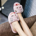 plush Flower Fur Slippers