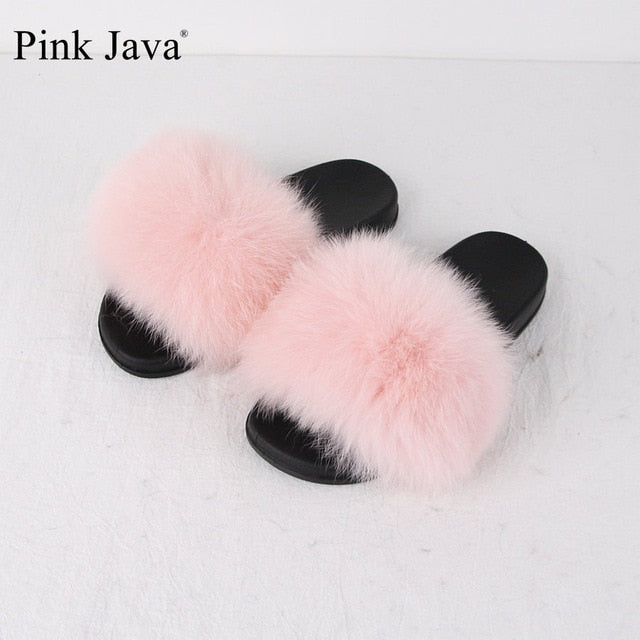 Luxury Indoor Real Fox Fur Slipper