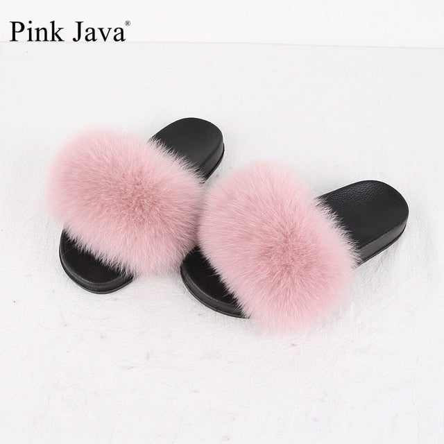 Luxury Indoor Real Fox Fur Slipper