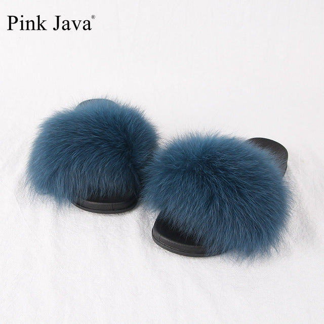 Luxury Indoor Real Fox Fur Slipper