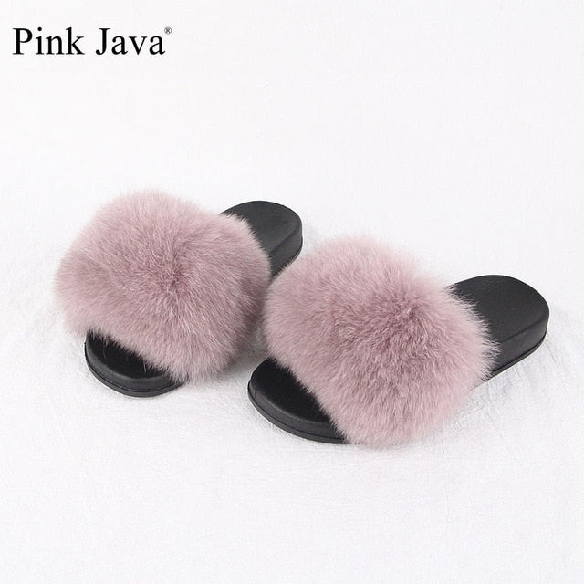 Luxury Indoor Real Fox Fur Slipper