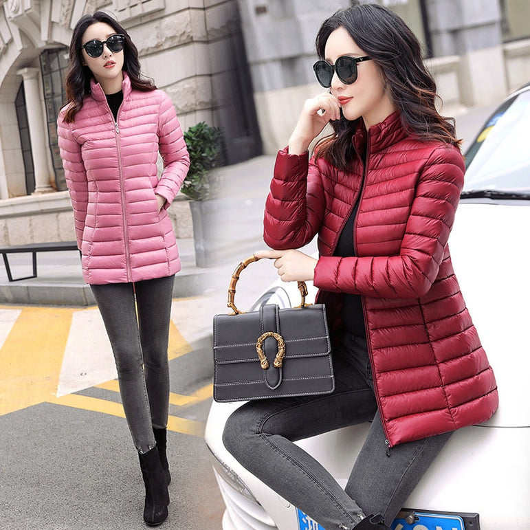 Slim Hooded Cotton Winter Women Jacket