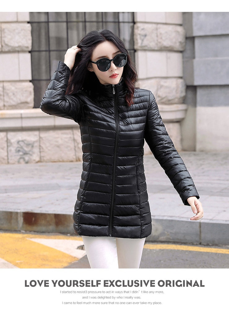 Slim Hooded Cotton Winter Women Jacket