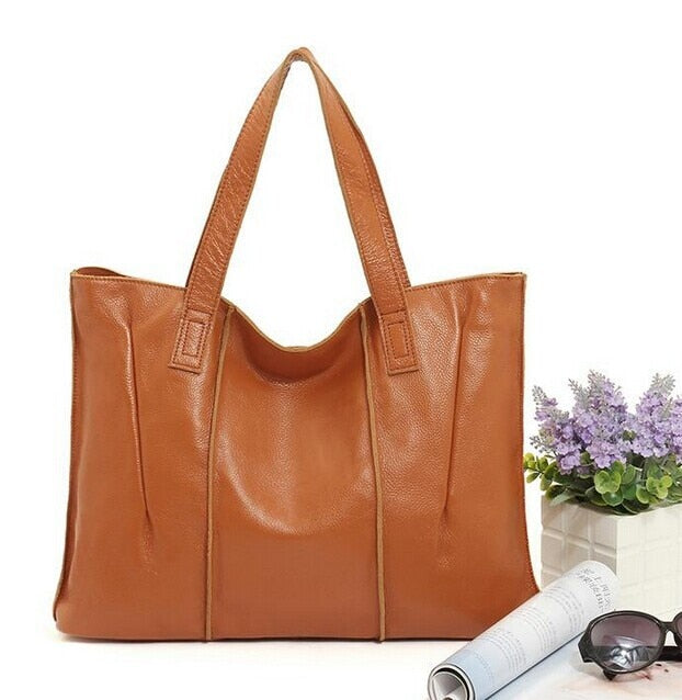 Leather Tote Genuine Shoulder Handbags