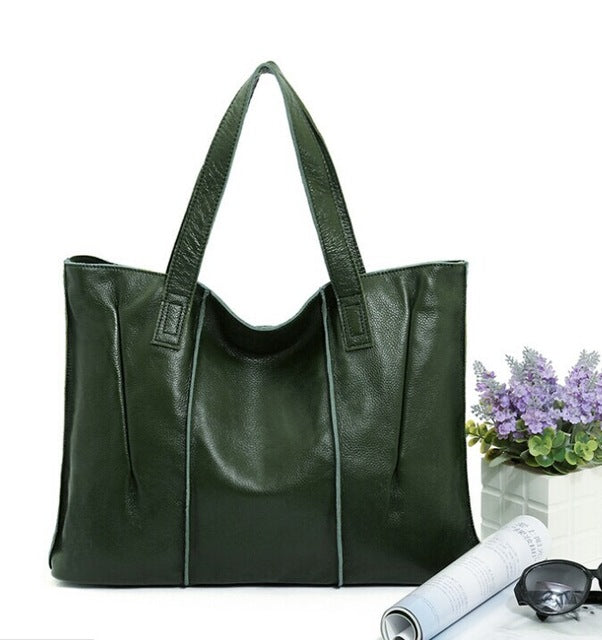 Leather Tote Genuine Shoulder Handbags