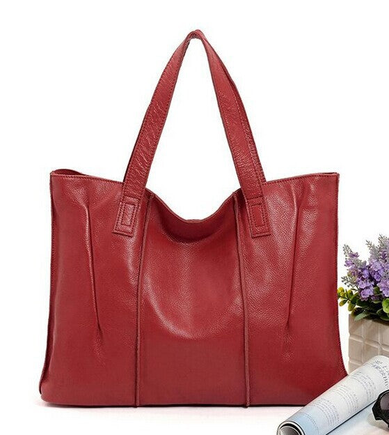 Leather Tote Genuine Shoulder Handbags