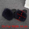 Real Raccoon Fur Slippers