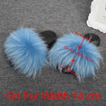 Real Raccoon Fur Slippers