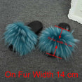 Real Raccoon Fur Slippers