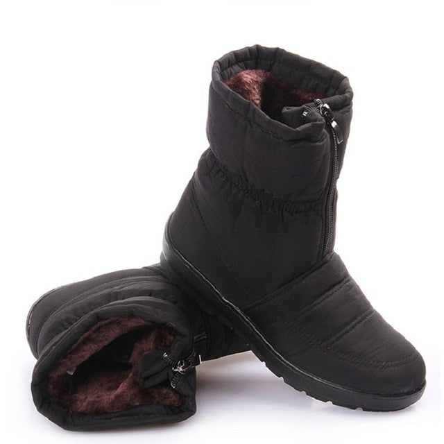 Waterproof Ladies Plush Insole Winter Boots