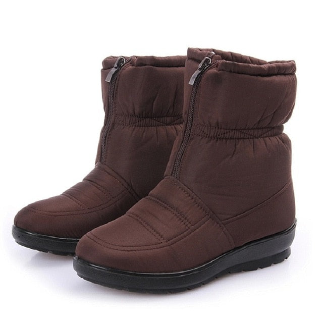 Waterproof Ladies Plush Insole Winter Boots