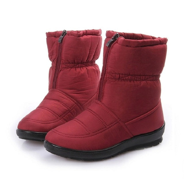 Waterproof Ladies Plush Insole Winter Boots